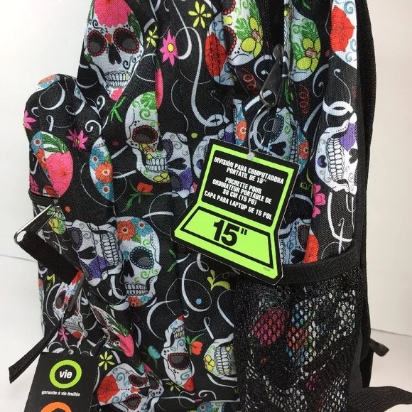 LAST ONE Jansport laptop backpack sugar skull - Picture 4 of 8